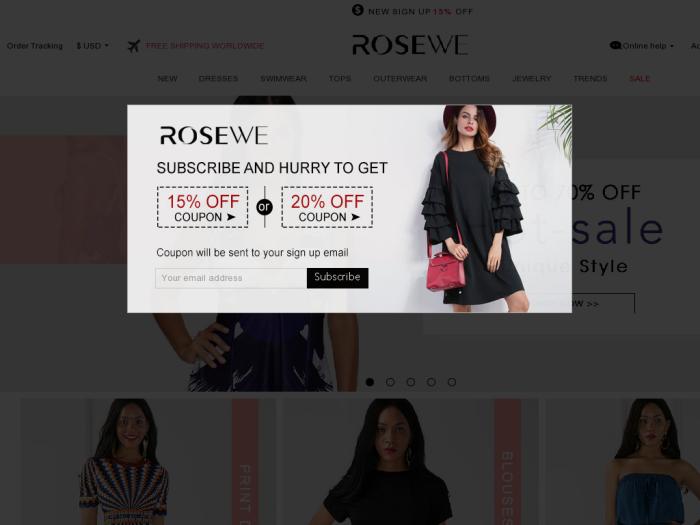 Магазин Rosewe.com